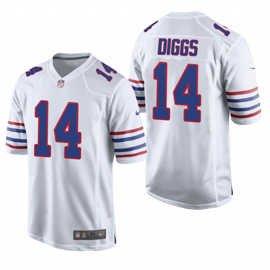Men Buffalo Bills 14 Stefon Diggs Nike White Alternate Game Player NFL Jersey
